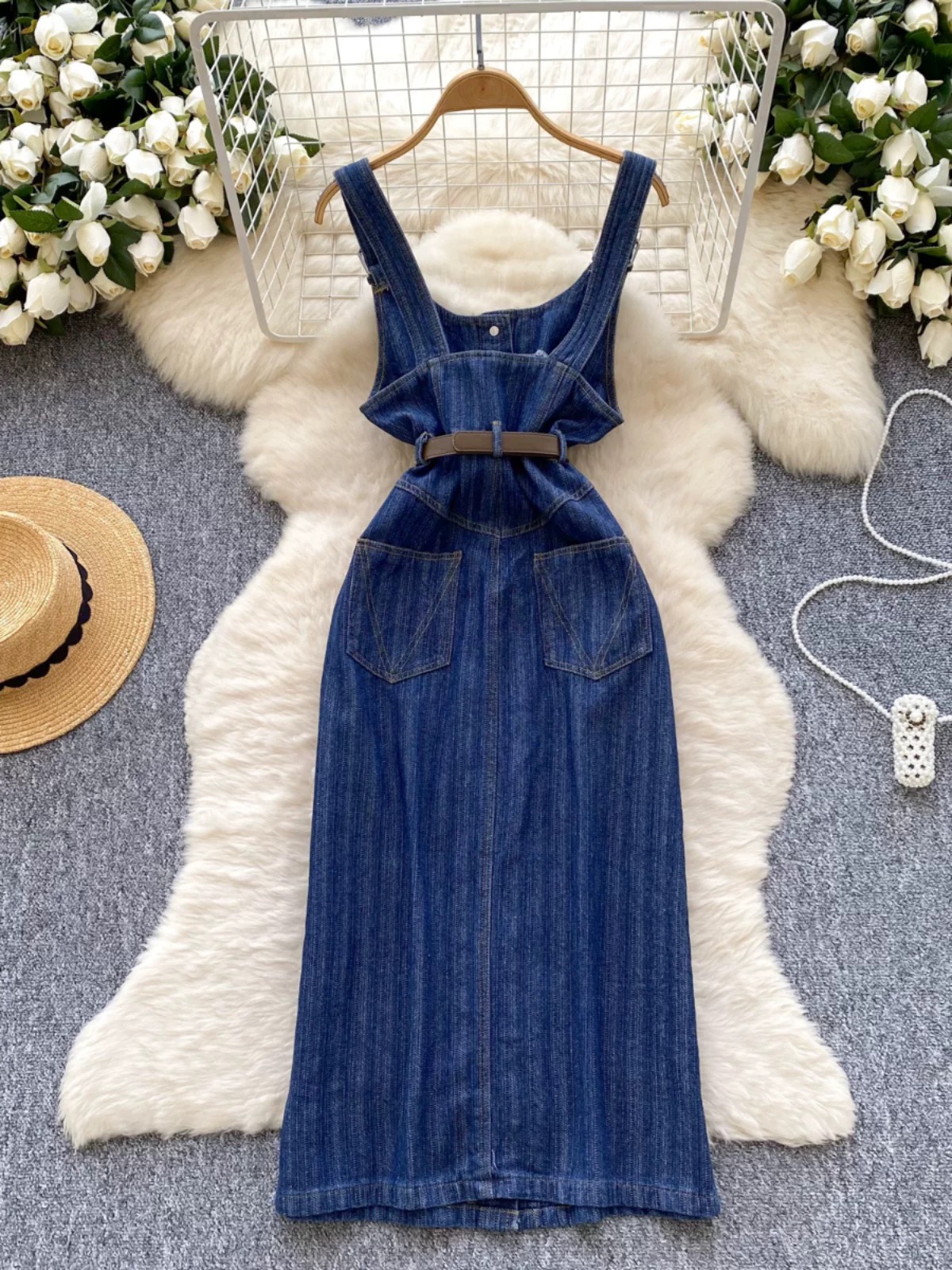 Barbie girl dress & belt DD121 images